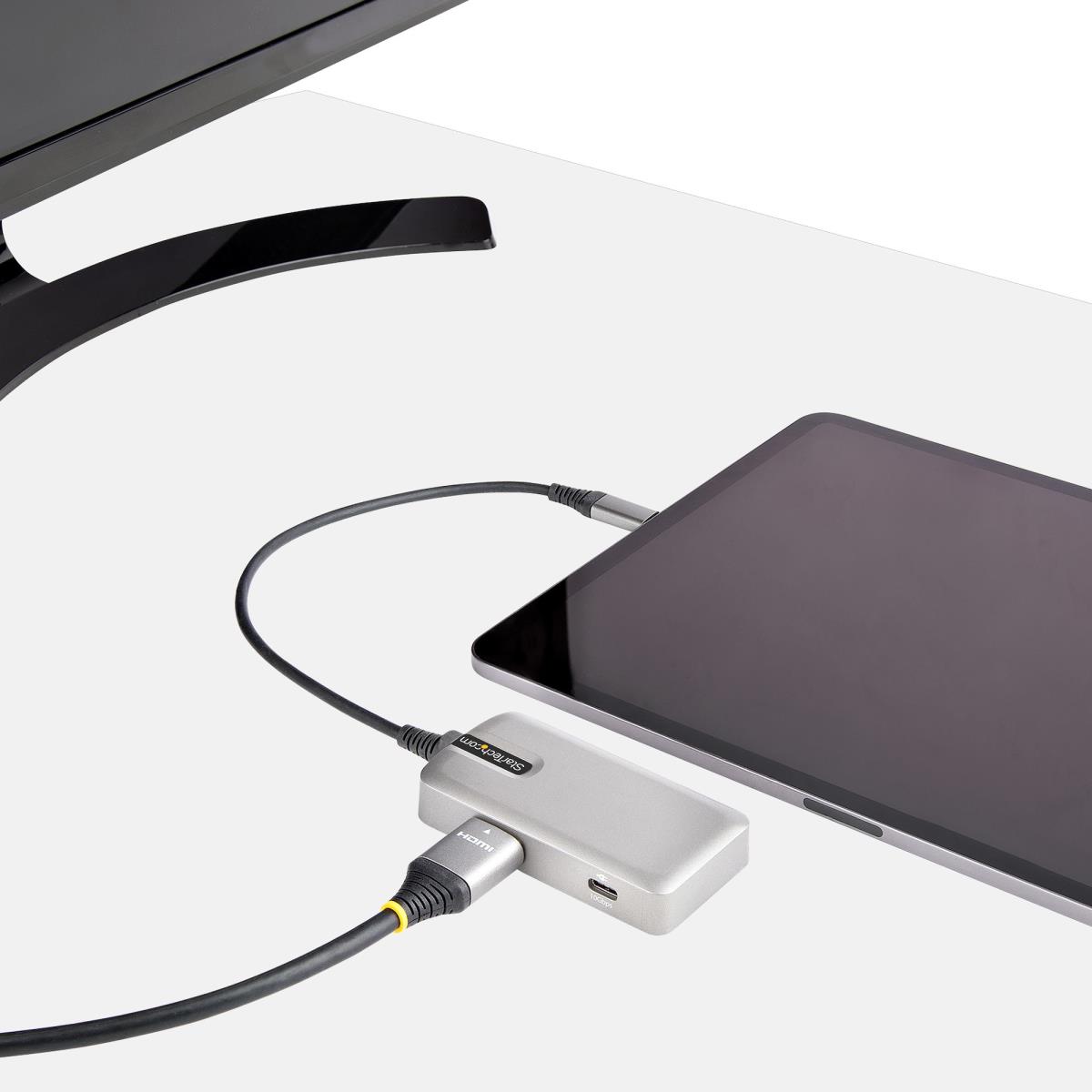 STARTECH.COM USB C Multiport Adapter - USB-c To 4k 60hz Hdmi 2.0 100w Power Delivery Pass-through - 3-port 10gbps