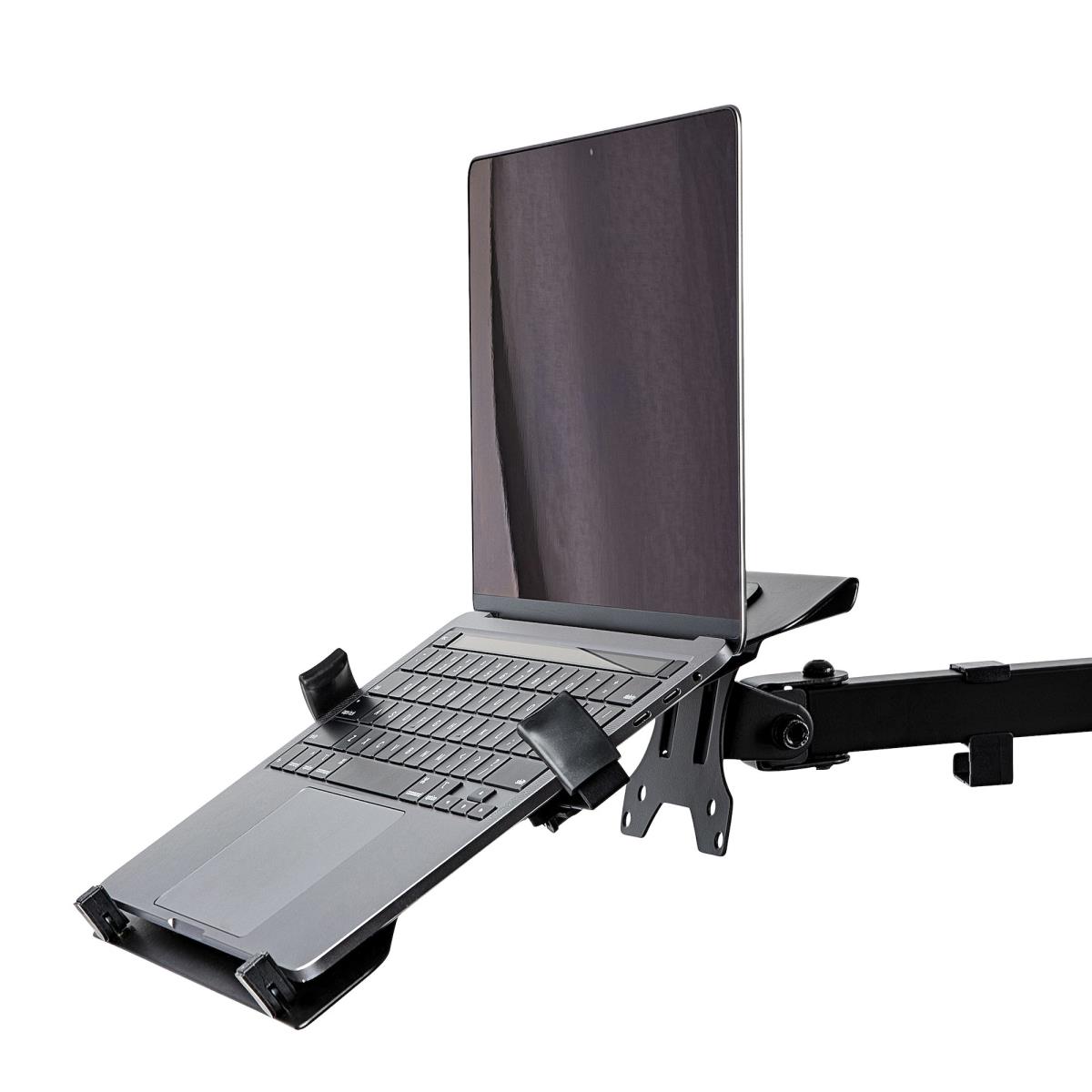 STARTECH.COM Vesa Laptop Tray - Adjustable Monitor Arm Laptop Tray Secures Notebooks (4.5kg 9.9lb) - 75x75 100x10