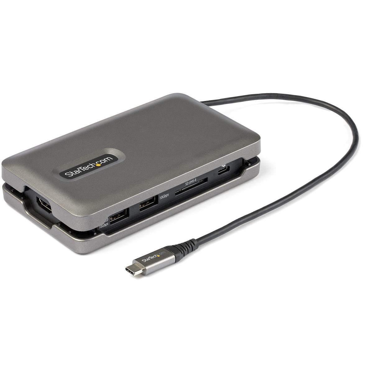 STARTECH.COM USB C Multiport Adapter - USB C To 4k 60hz Hdmi 2.0 - 2-port 10gbps USB Hub
