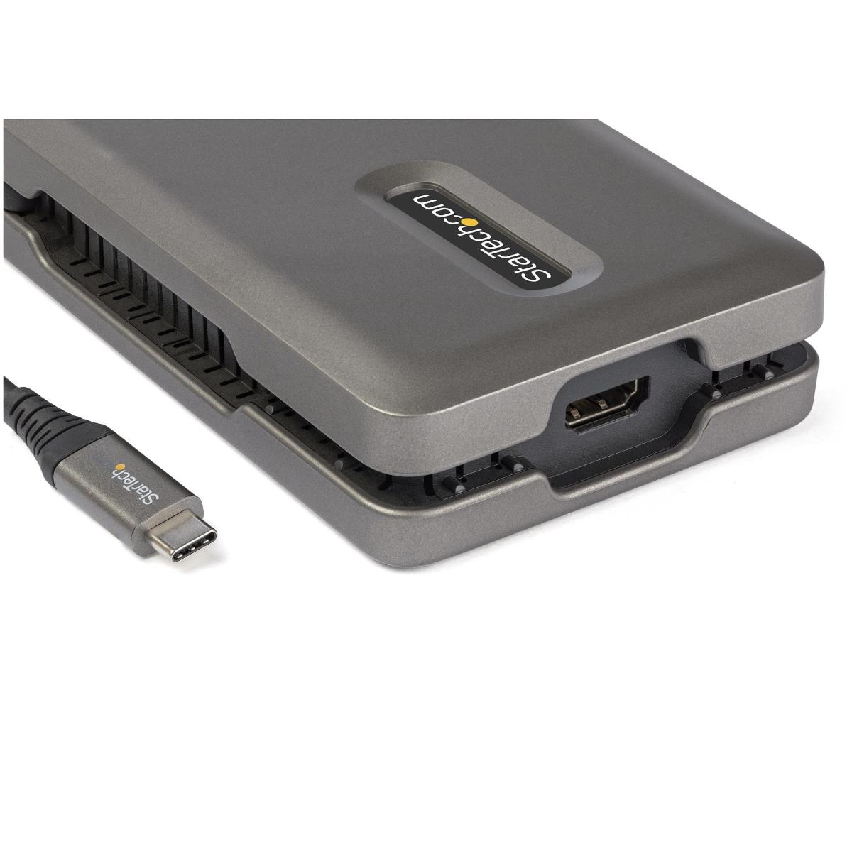STARTECH.COM USB C Multiport Adapter - USB C To 4k 60hz Hdmi 2.0 - 2-port 10gbps USB Hub