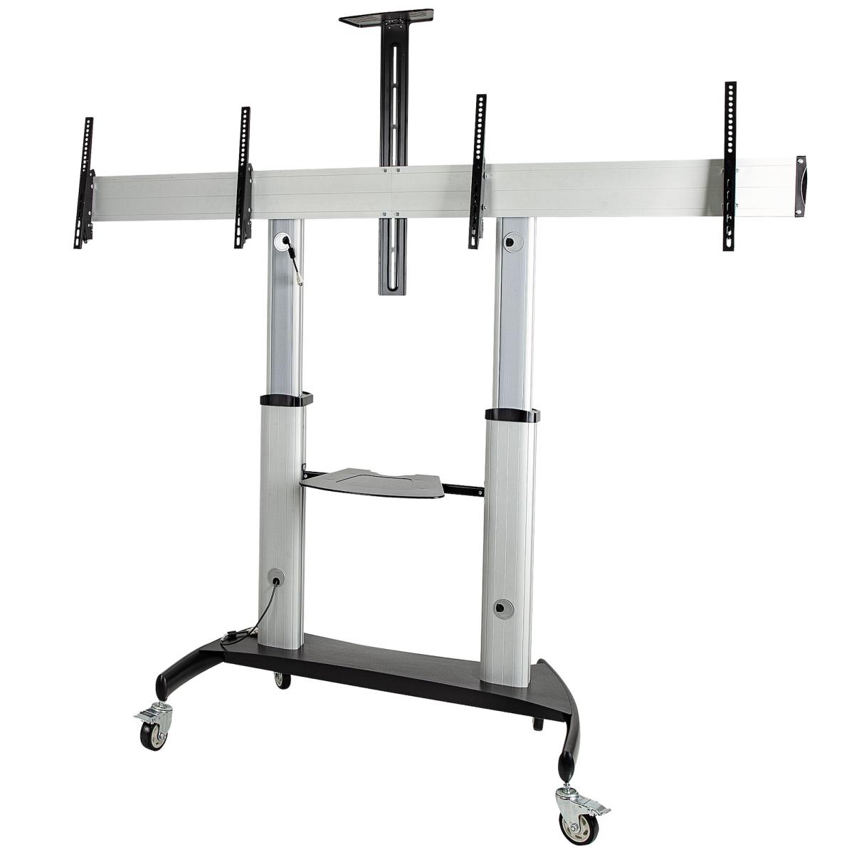 STARTECH.COM Dual Tv Cart/mount Rolling Tv Cart - Lockable Wheels