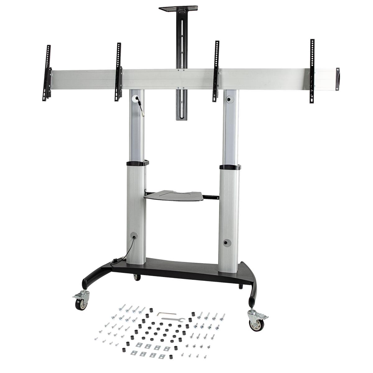STARTECH.COM Dual Tv Cart/mount Rolling Tv Cart - Lockable Wheels
