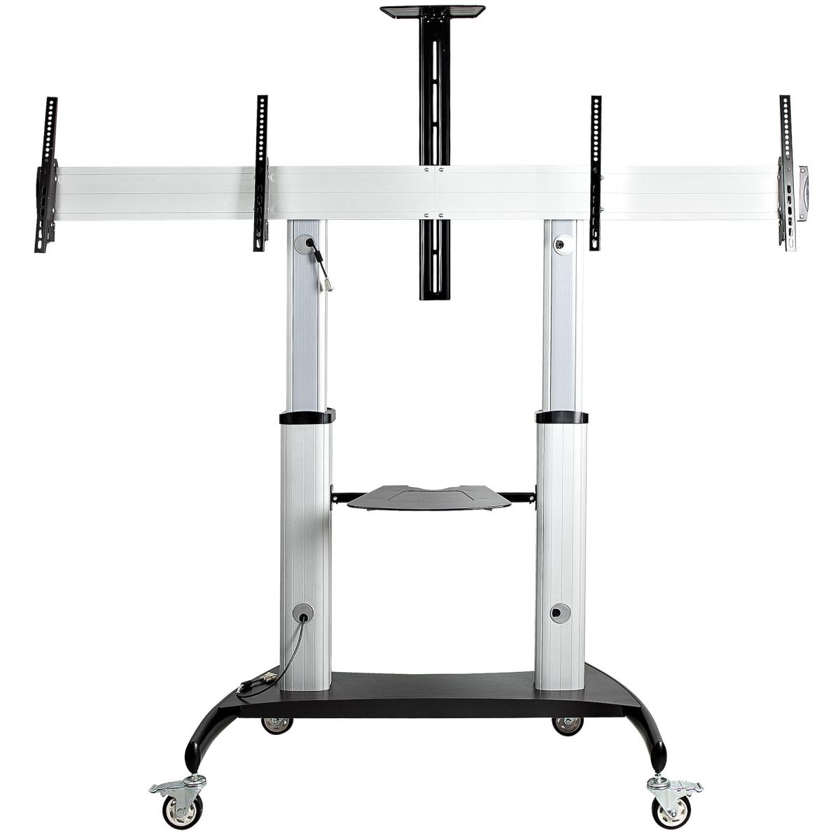 STARTECH.COM Dual Tv Cart/mount Rolling Tv Cart - Lockable Wheels