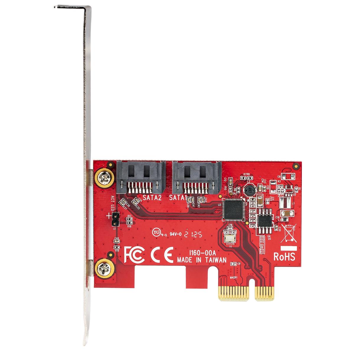 STARTECH.COM SATA Pci-e Card - 2 Port Pci-e SATA Expansion Card - 6gbps - Full/low Profile