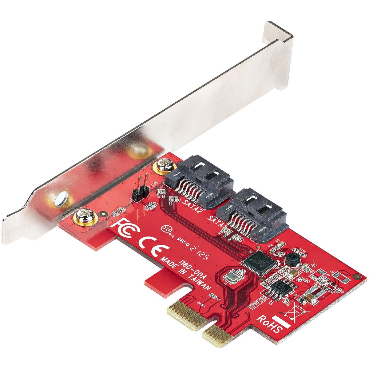 STARTECH.COM SATA Pci-e Card - 2 Port Pci-e SATA Expansion Card - 6gbps - Full/low Profile