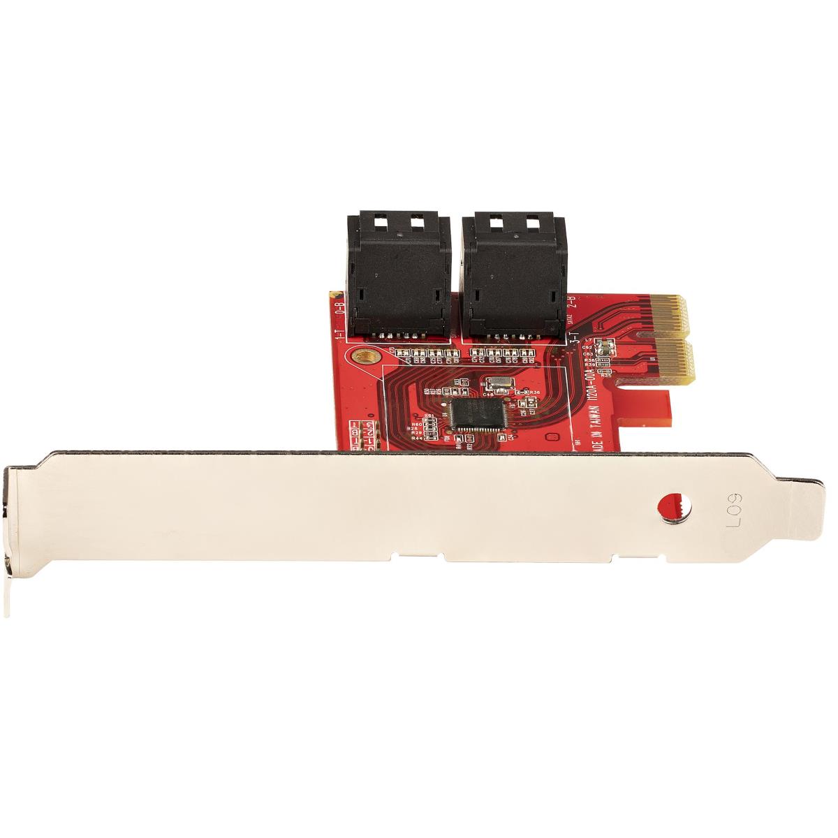 STARTECH.COM SATA Pcie Card - 4 Port Pcie SATA Expansion Card - 6gbps - Low/full Profile - Stacked SATA Connectors - Asm1164 Non-raid