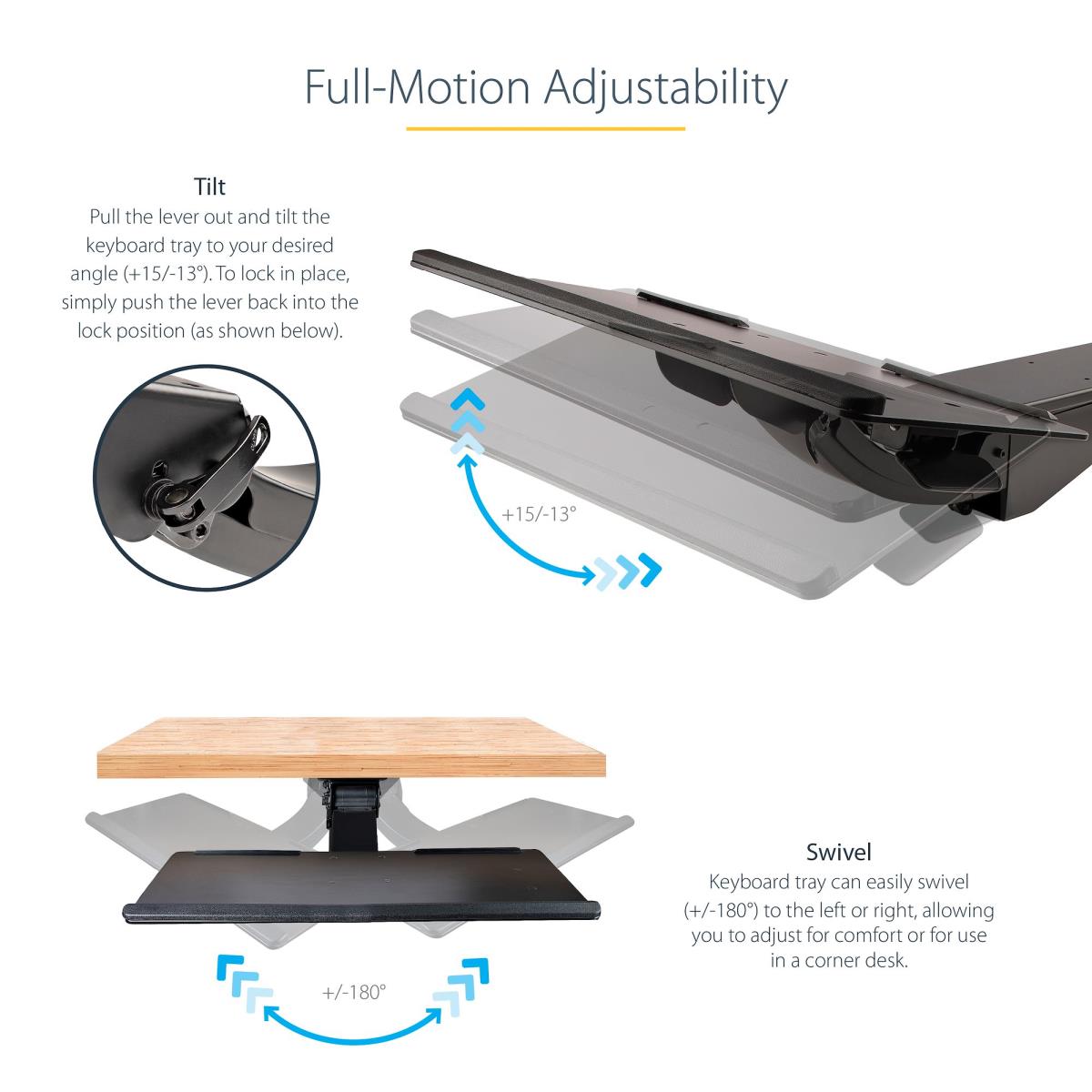 STARTECH.COM Under Desk Keyboard Tray - Adjustable