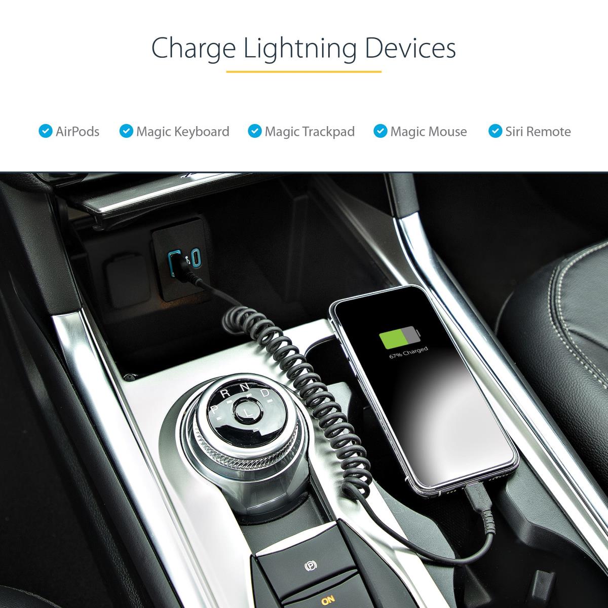 STARTECH.COM USB To Lightning Cable - Coiled Cable - 50cm Black