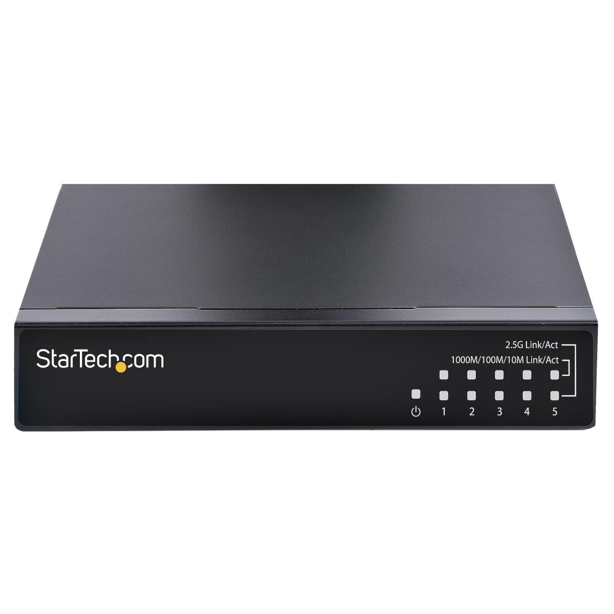 STARTECH.COM Unmanaged 2.5g Switch 5 Port - 10/100/1000mbps Devices - All-metal - Auto-mdix - 9k Jumbo