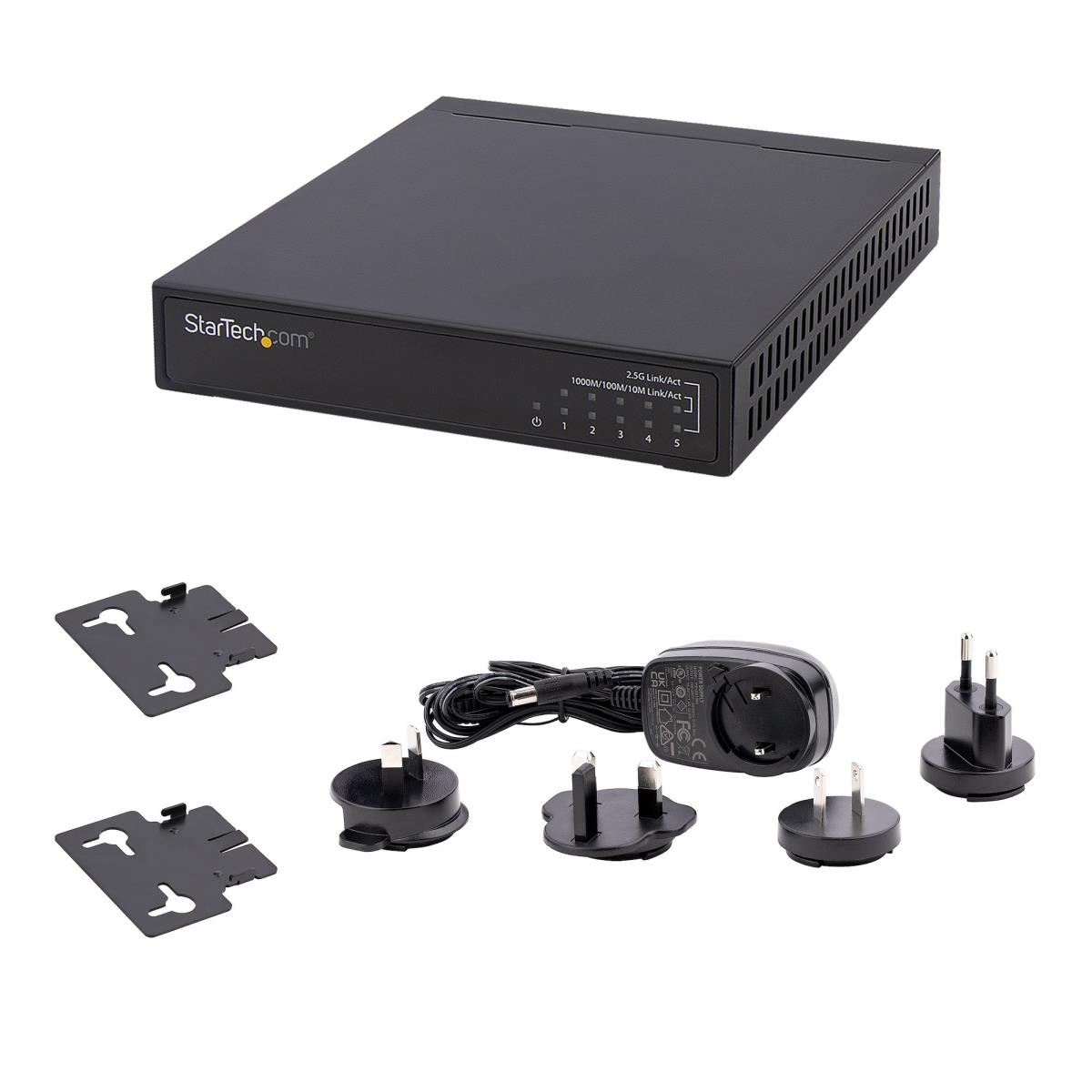 STARTECH.COM Unmanaged 2.5g Switch 5 Port - 10/100/1000mbps Devices - All-metal - Auto-mdix - 9k Jumbo