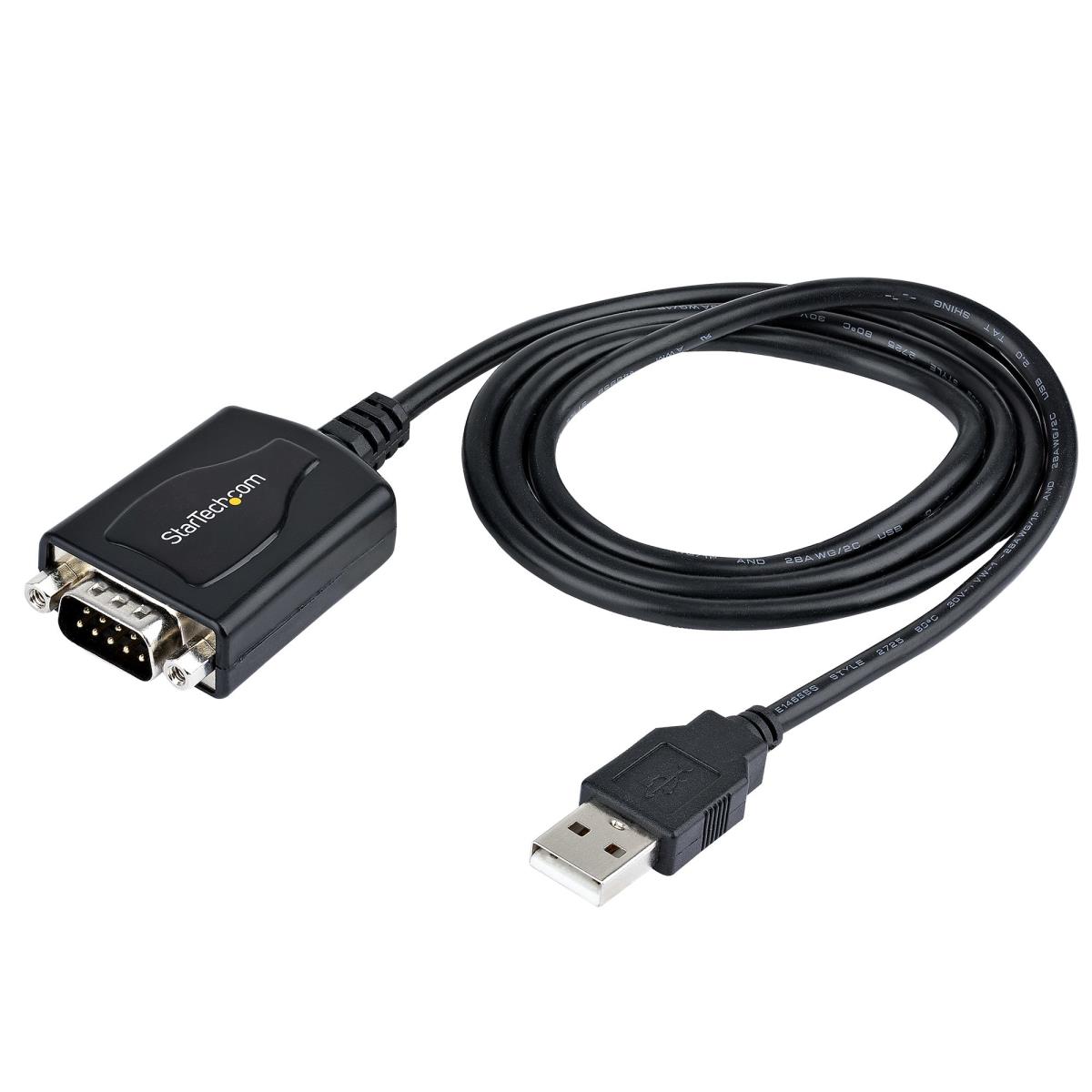 STARTECH.COM USB To Serial Cable With Com Port Retention Db9 Male Rs232 To USB Converter USB To Serial Adapter - 1m