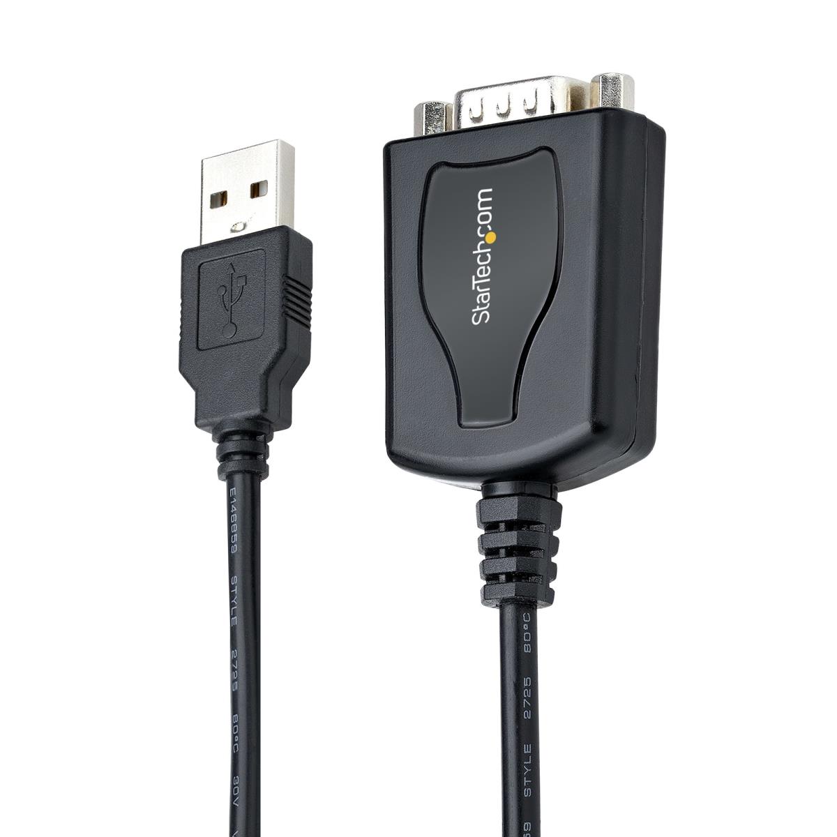 STARTECH.COM USB To Serial Cable With Com Port Retention Db9 Male Rs232 To USB Converter USB To Serial Adapter - 1m