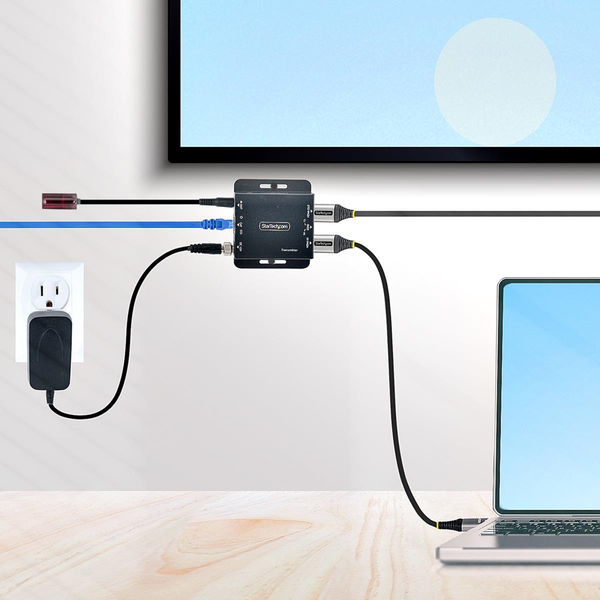 STARTECH.COM Hdmi Video Extender Over CAT6 Ethernet Poc Hdmi Transmitter And Receiver Kit
