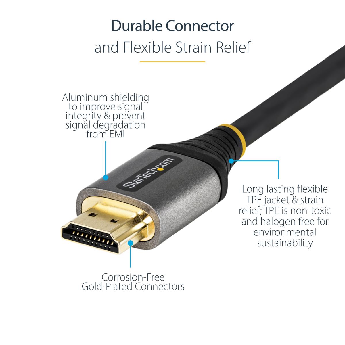 STARTECH.COM Premium Certified Hdmi 2.0 Cable - High Speed Ultra Hd 4k 60hz Hdmi Cable With Ethernet - 0.5m