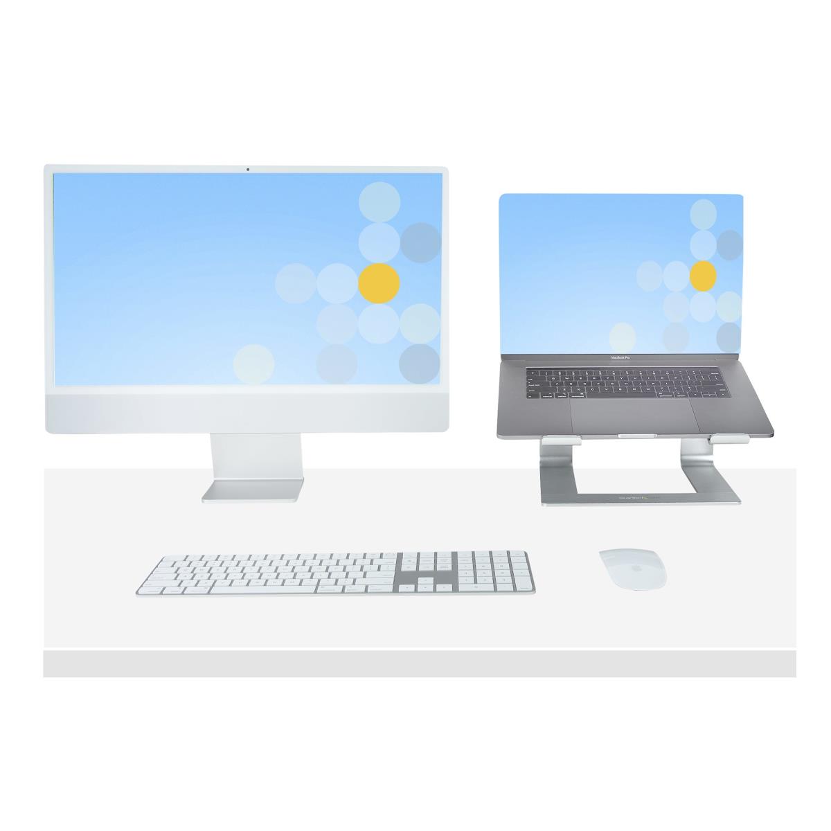 STARTECH.COM Laptop Stand For Desk, Supports 5kg/11lb, Aluminum, Silver