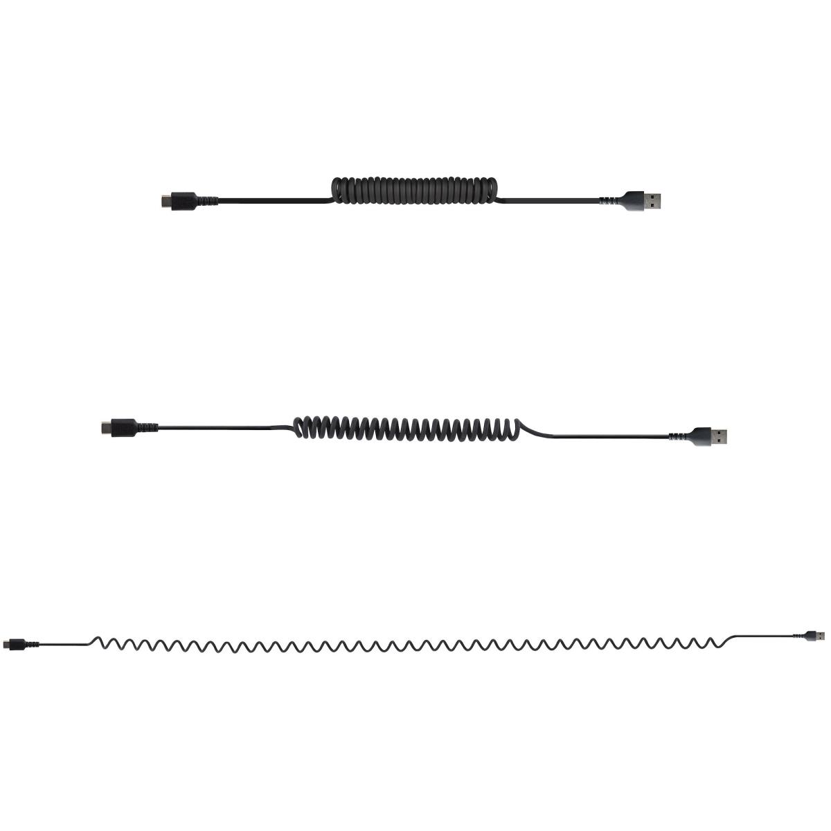 STARTECH.COM USB A To C Charging Cable Coiled M/m 1m