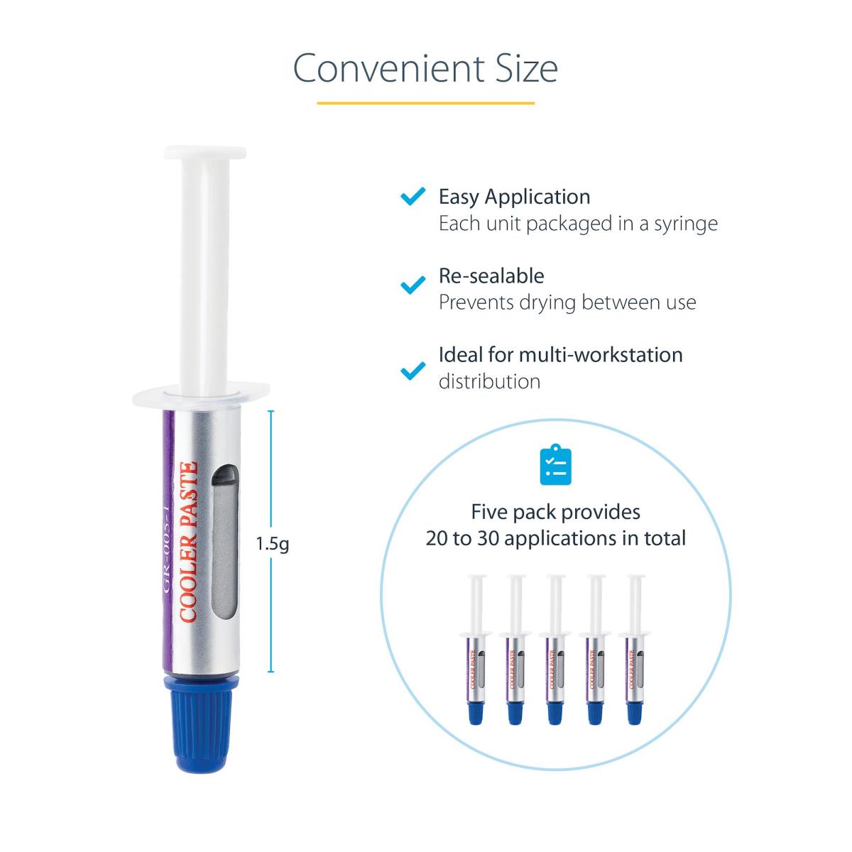 STARTECH.COM Thermal Paste Pack Of 5 Syringes Rohs
