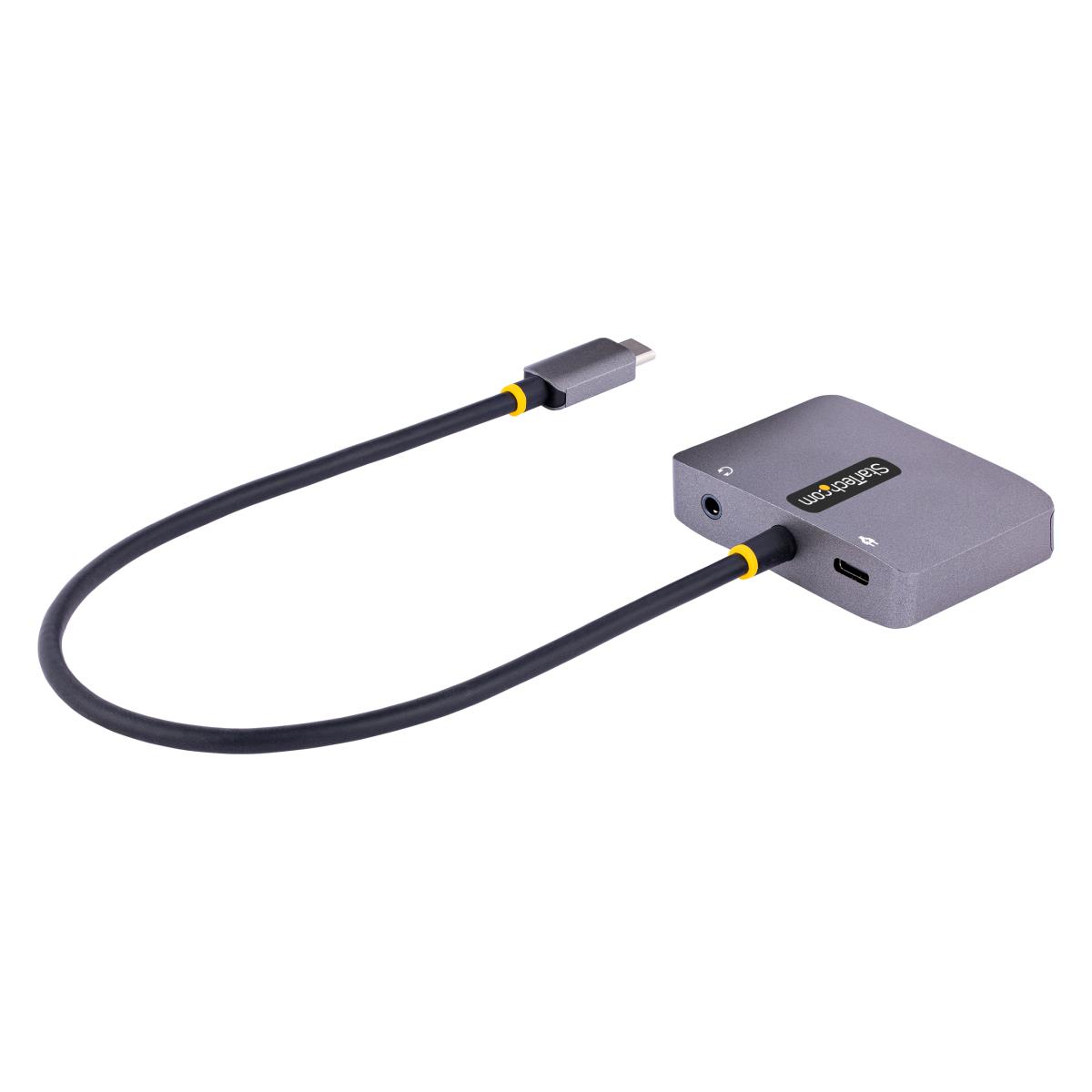 STARTECH.COM USB C Video Adapter - USB C To Hdmi Vga Multiport Adapter 3.5mm