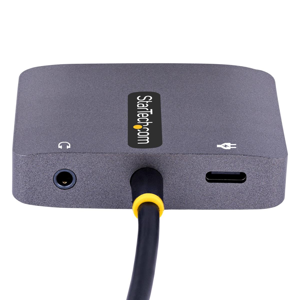 STARTECH.COM USB C Video Adapter - USB C To Hdmi Vga Multiport Adapter 3.5mm