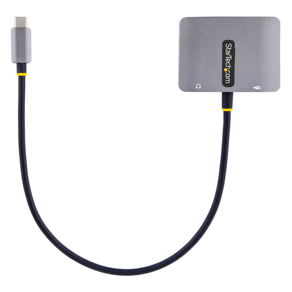 STARTECH.COM USB C Video Adapter - USB C To Hdmi Vga Multiport Adapter 3.5mm