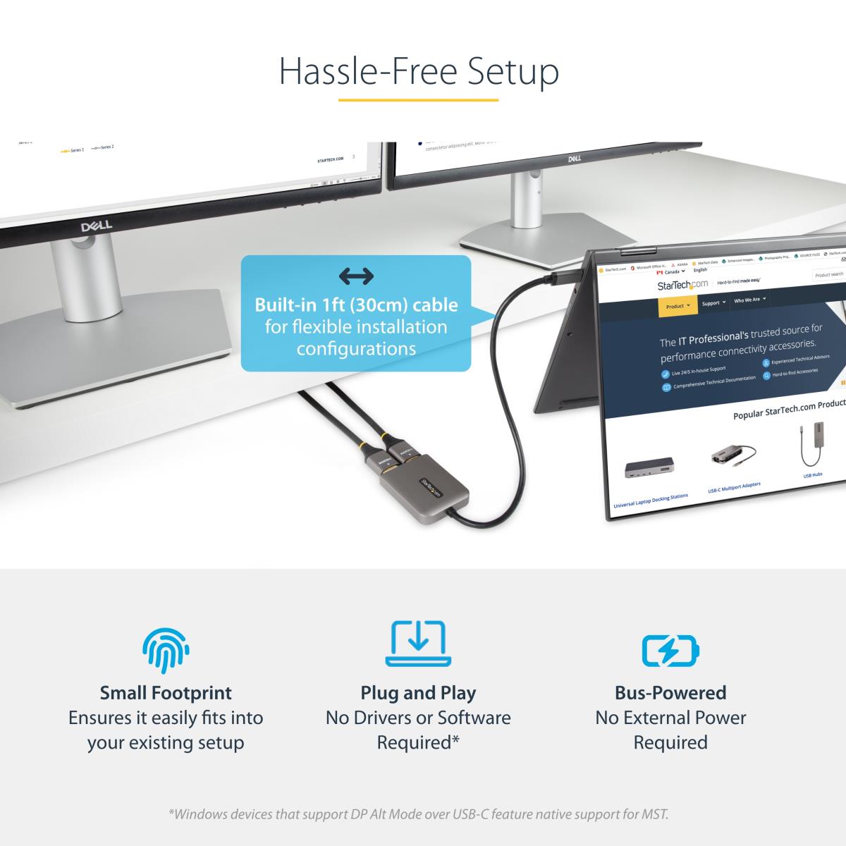 STARTECH.COM USB-c To Dual Hdmi Mst Hub