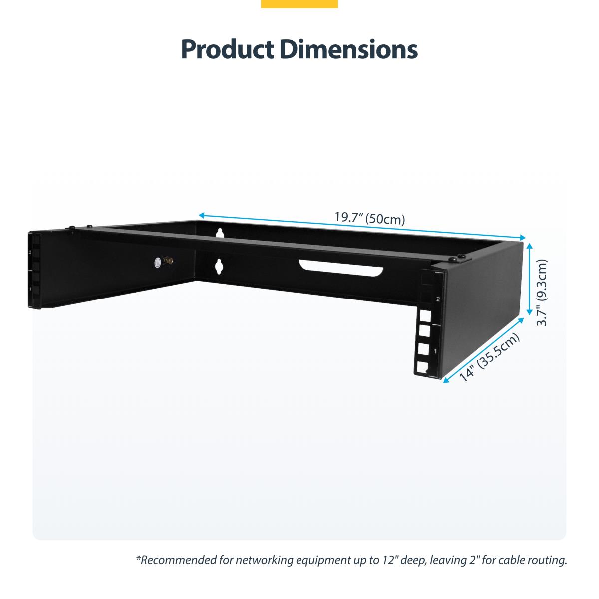 STARTECH.COM Wall Mount Rack 2u , 14 Deep For 19 Wide Patch Panel/switch