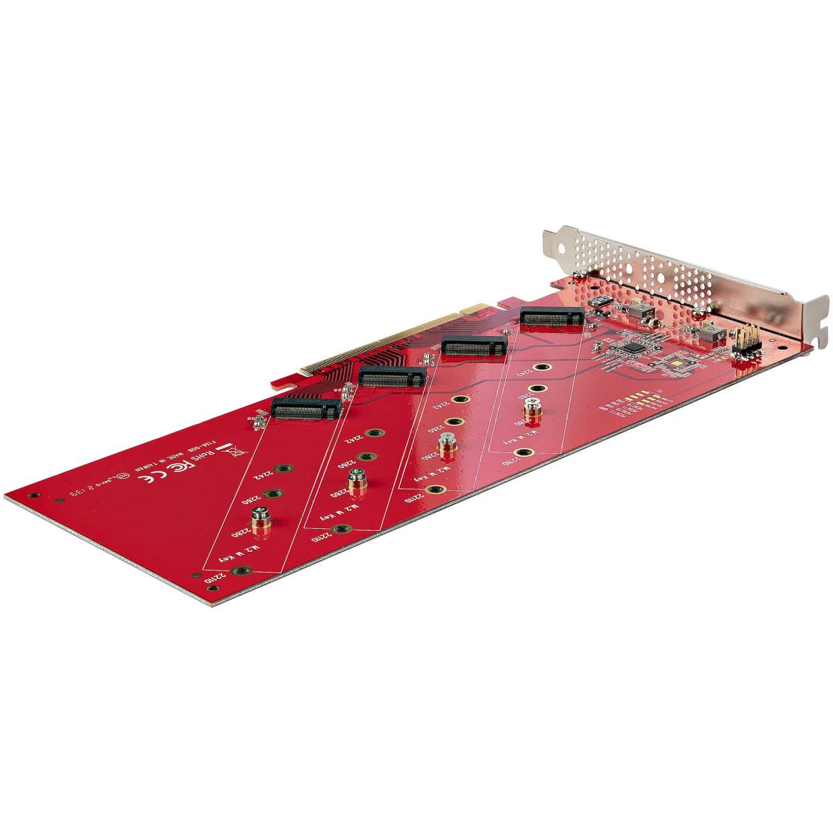 STARTECH.COM Quad M.2 Pci-e SSD Adapter Card With Bifurcation Pci-e 4.0