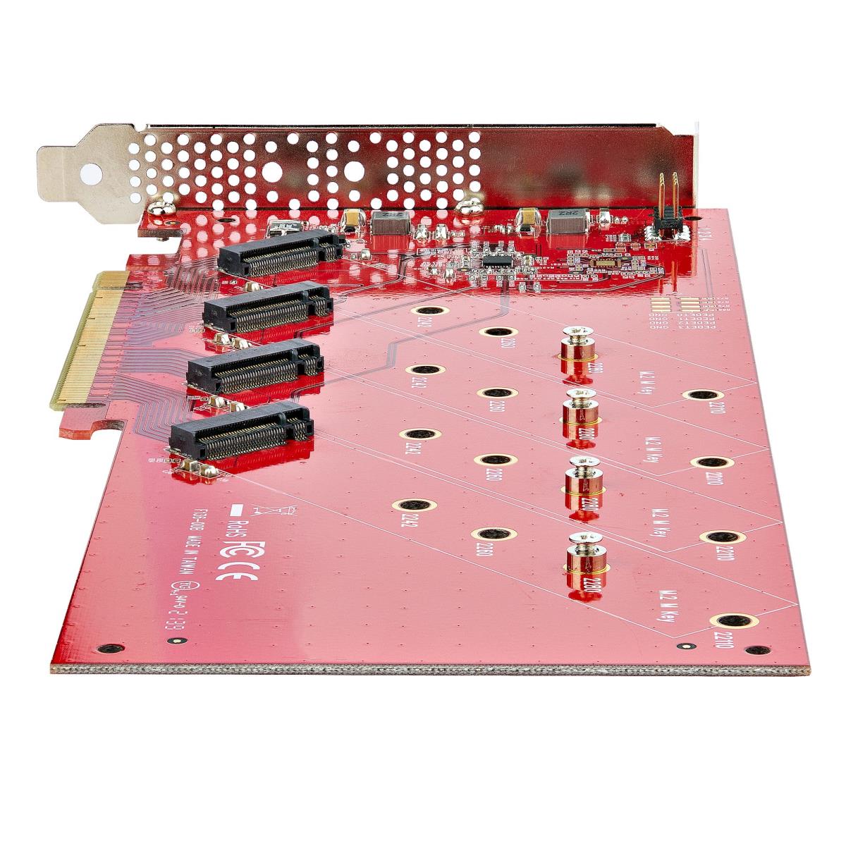 STARTECH.COM Quad M.2 Pci-e SSD Adapter Card With Bifurcation Pci-e 4.0