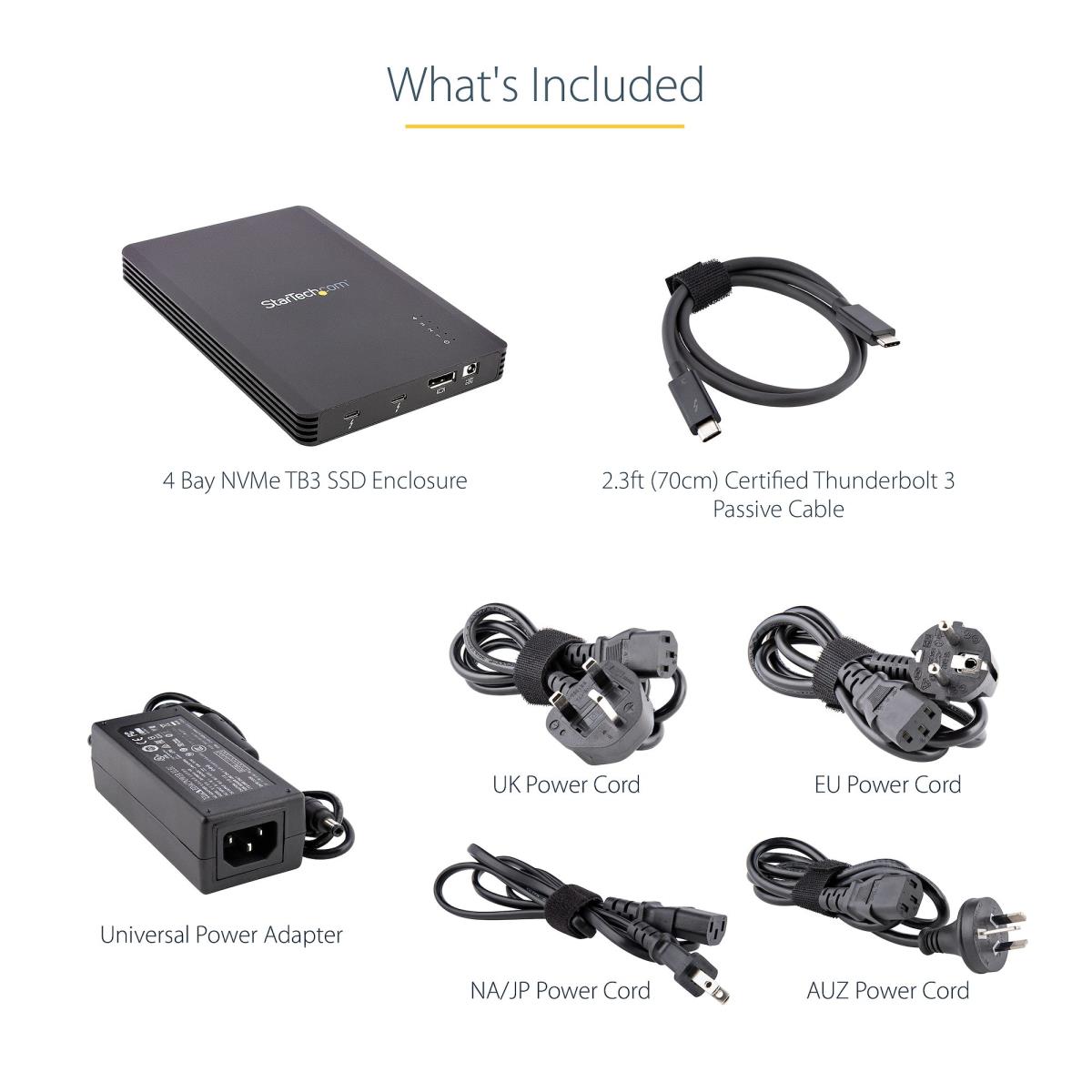 STARTECH.COM Thunderbolt 3 - 4 Bay Nvme Enclosure M.2 Nvme 40gbps