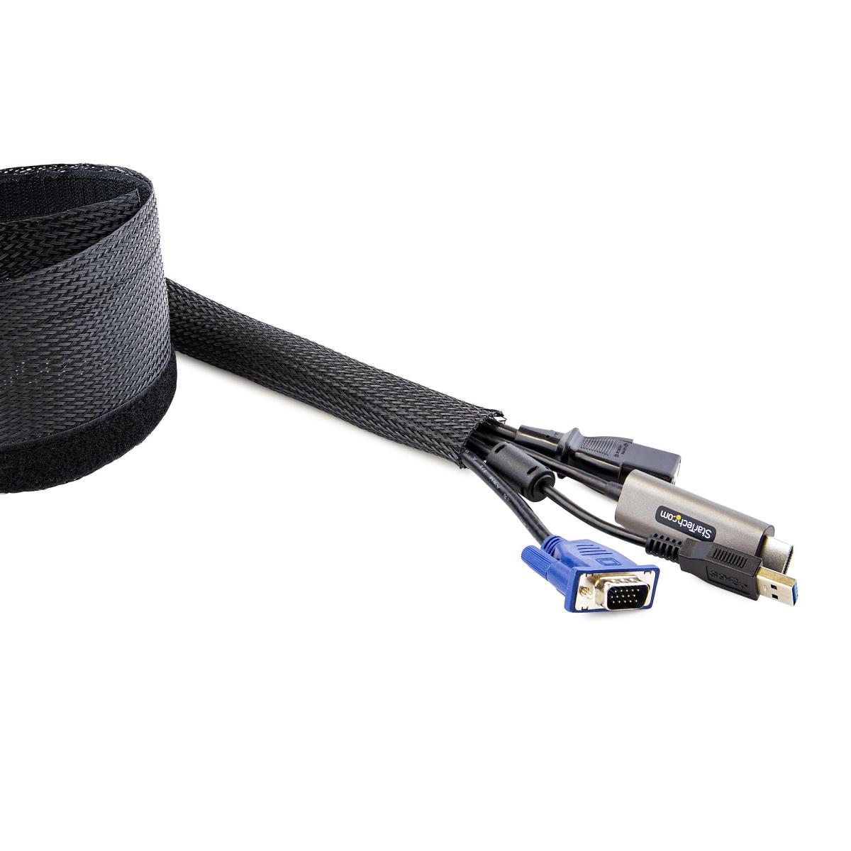 STARTECH.COM Cable Management Sleeve - Computer Cable Protector/cord Co