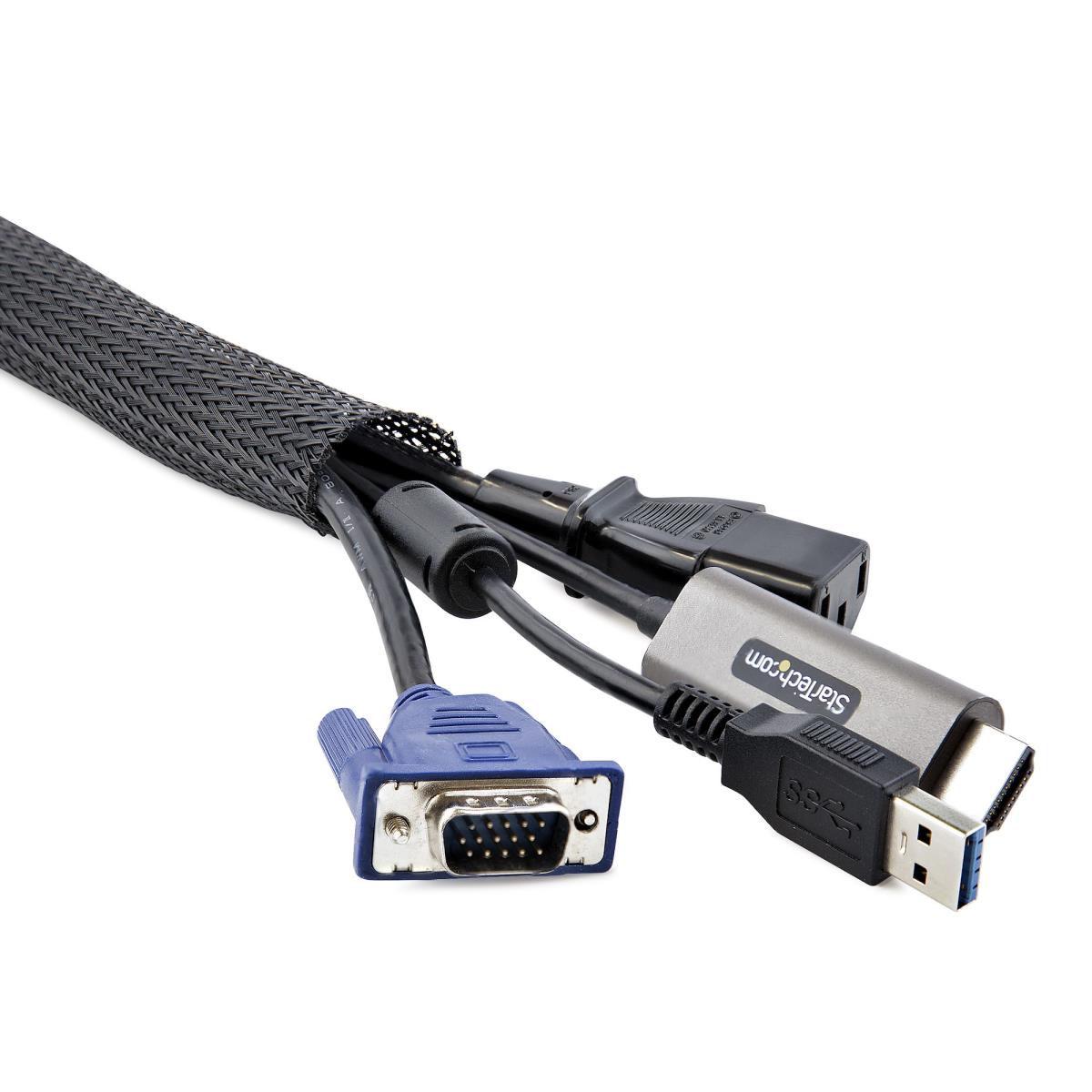 STARTECH.COM Cable Management Sleeve - Computer Cable Protector/cord Co