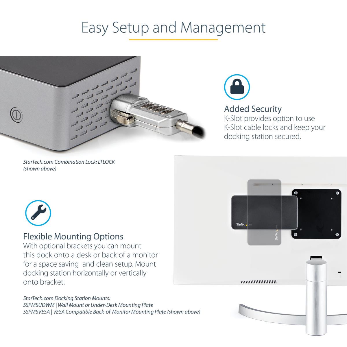 STARTECH.COM Docking Stations - Universal USB-c Dock Quad Video Quad 4k 60hz Dp Or Hdmi 100w Pd
