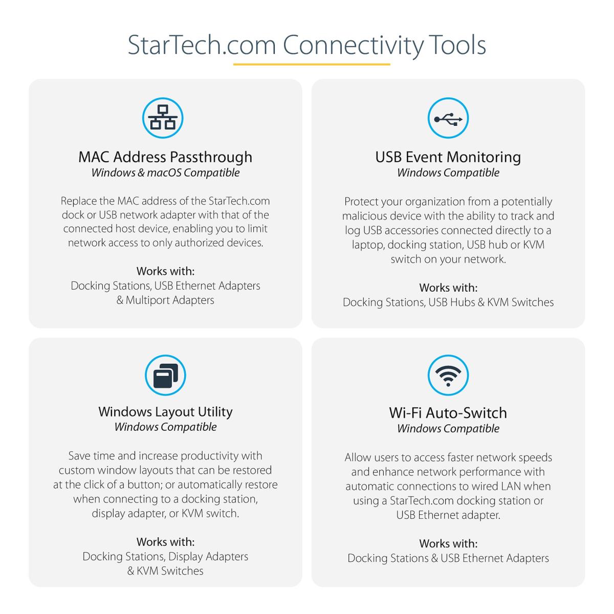 STARTECH.COM Docking Stations - Universal USB-c Dock Quad Video Quad 4k 60hz Dp Or Hdmi 100w Pd