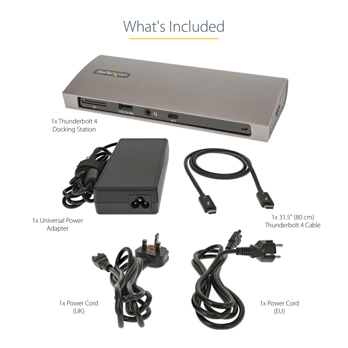 STARTECH.COM Thunderbolt 4 Dock 96w Dual 4k 60hz Or 1x8k 3xtb4 4xUSB-a