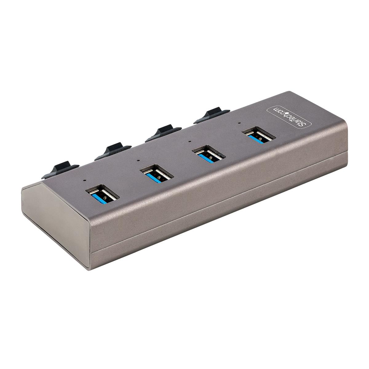 STARTECH.COM Self-powered USB-c Hub 4-port With Individual On/off Switches, USB 3.0 5gbps Expansion Hub W/power Supply