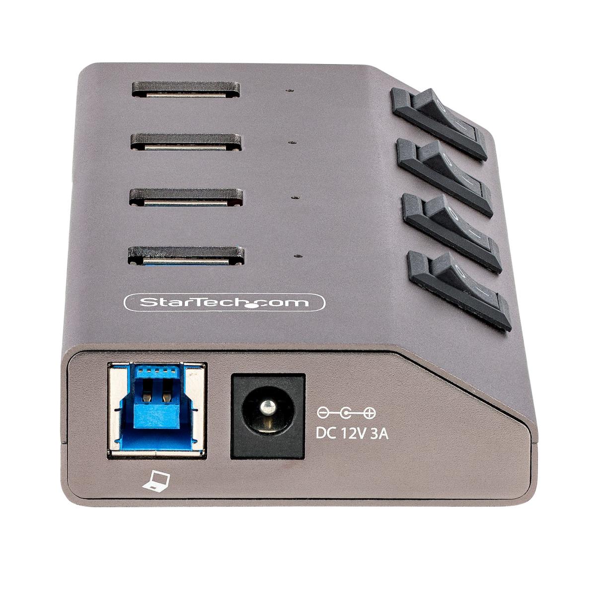 STARTECH.COM Self-powered USB-c Hub 4-port With Individual On/off Switches, USB 3.0 5gbps Expansion Hub W/power Supply