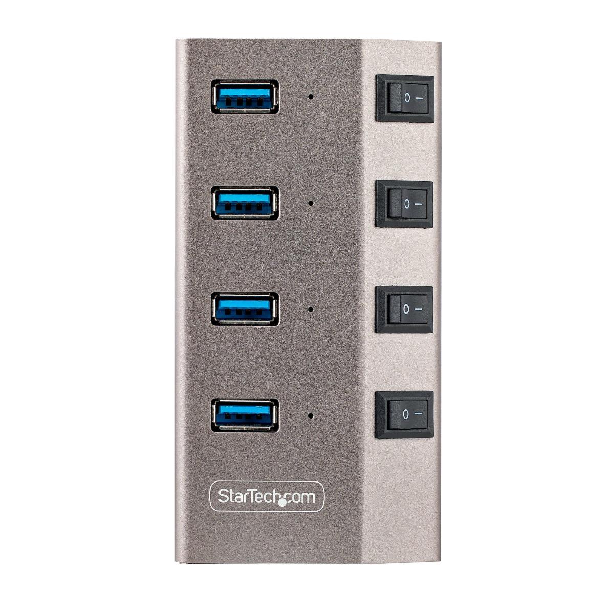 STARTECH.COM Self-powered USB-c Hub 4-port With Individual On/off Switches, USB 3.0 5gbps Expansion Hub W/power Supply