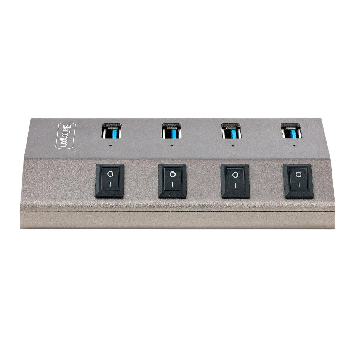 STARTECH.COM Self-powered USB-c Hub 4-port With Individual On/off Switches, USB 3.0 5gbps Expansion Hub W/power Supply