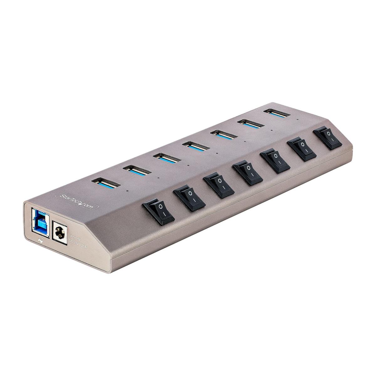 STARTECH.COM USB-c Hub - 7-port Self-powered With Individual On/off Switches, USB 3.0 5gbps Expansion Hub W/power Supply