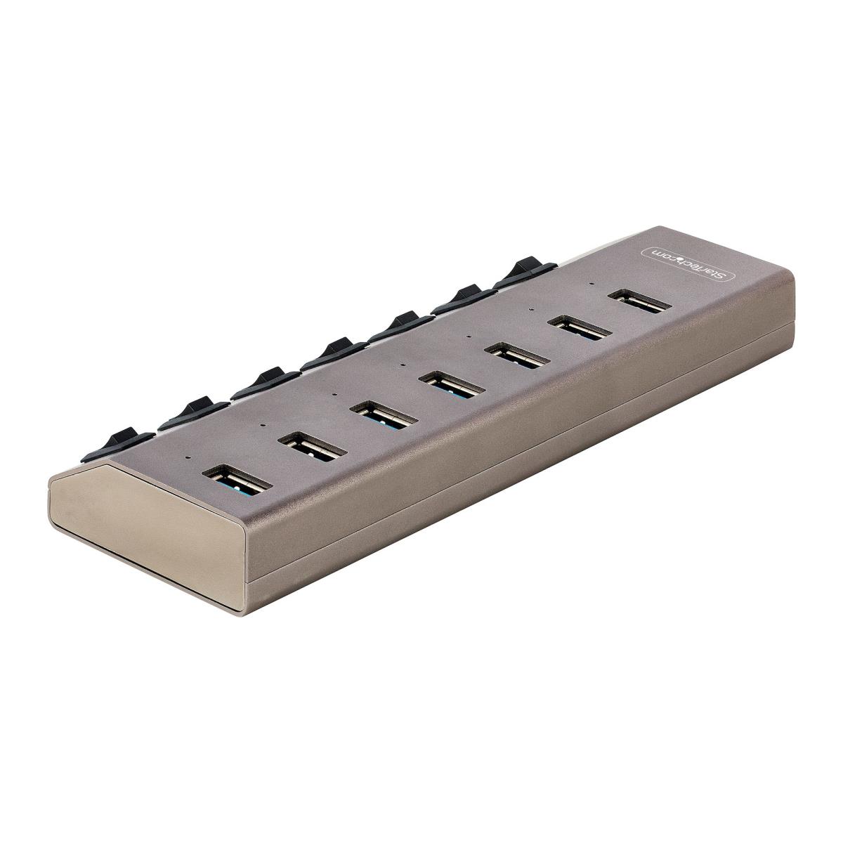 STARTECH.COM USB-c Hub - 7-port Self-powered With Individual On/off Switches, USB 3.0 5gbps Expansion Hub W/power Supply