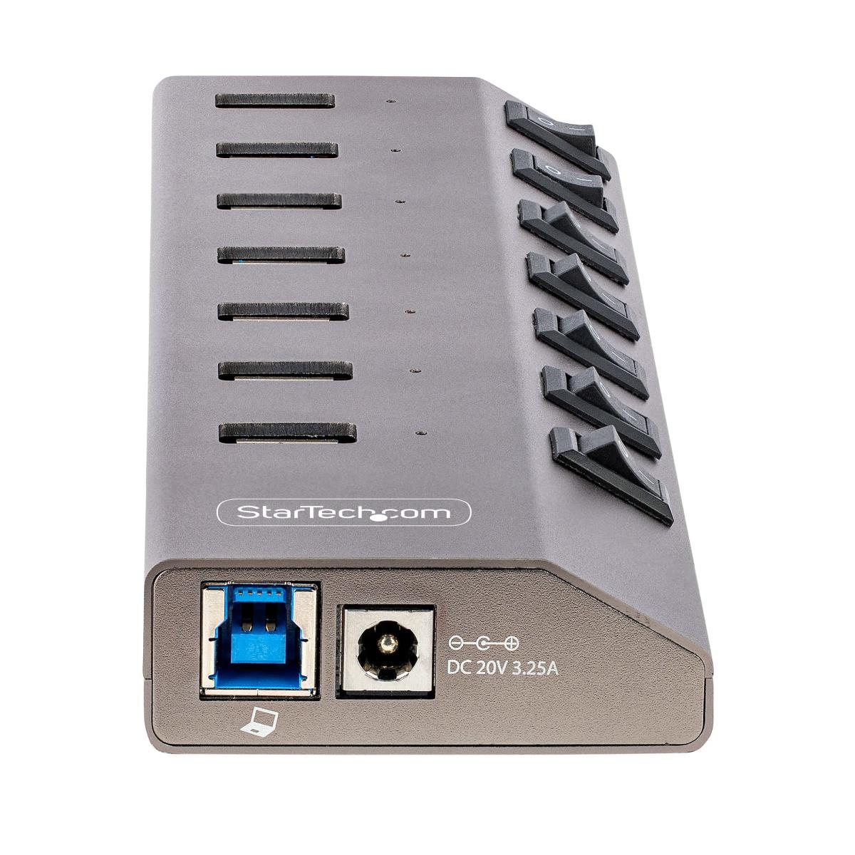 STARTECH.COM USB-c Hub - 7-port Self-powered With Individual On/off Switches, USB 3.0 5gbps Expansion Hub W/power Supply