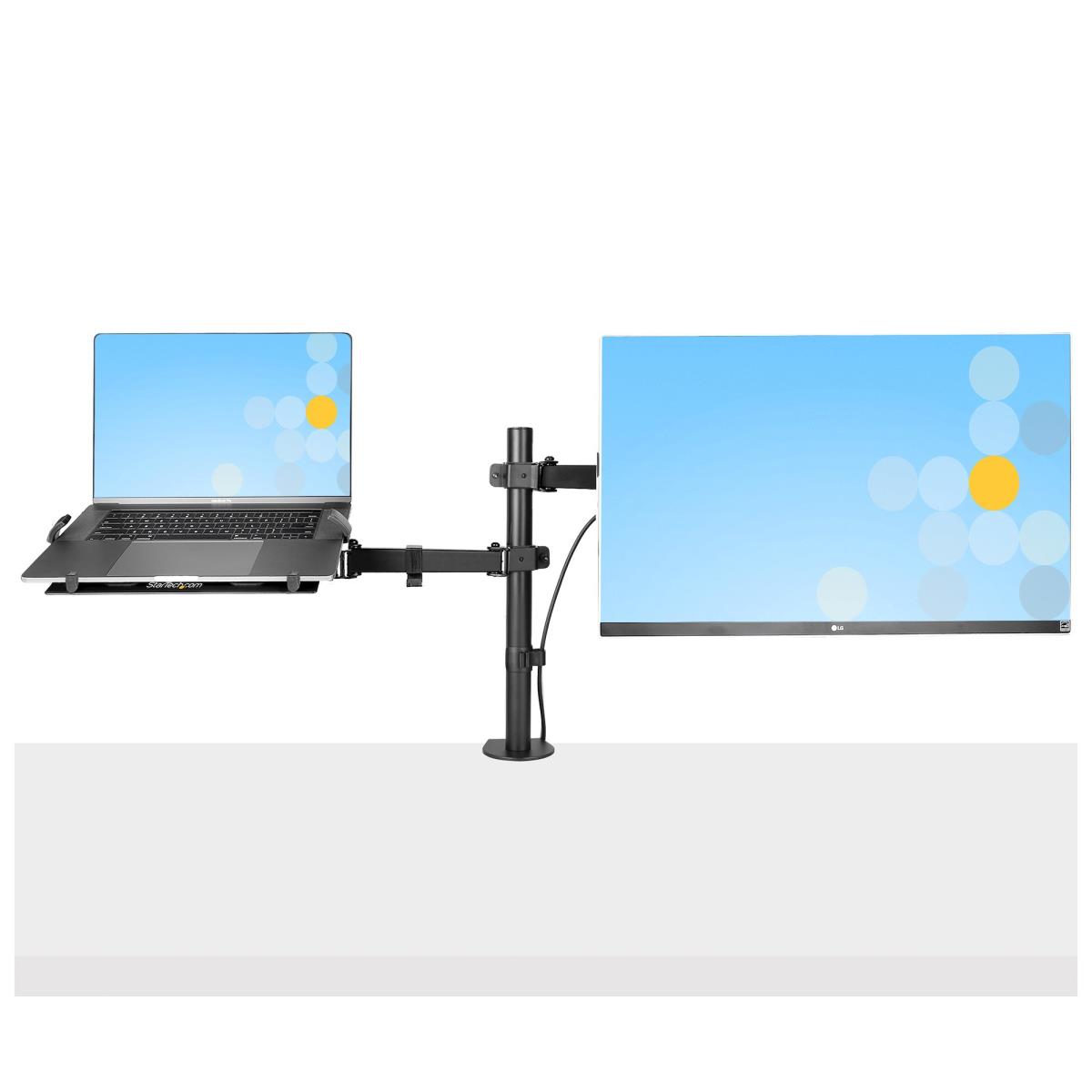 STARTECH.COM Monitor Arm With Laptop Tray Adjustable