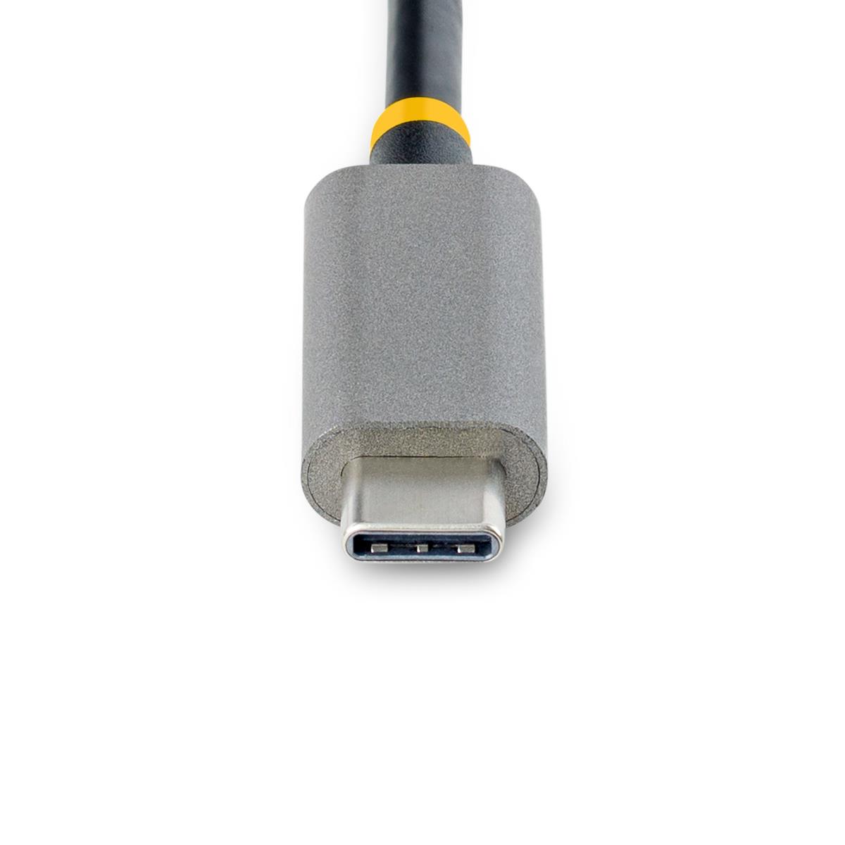 STARTECH.COM Hub Plus 3-port USB 3.0 Gigabit Ethernet - USB-c - White Bus-powered