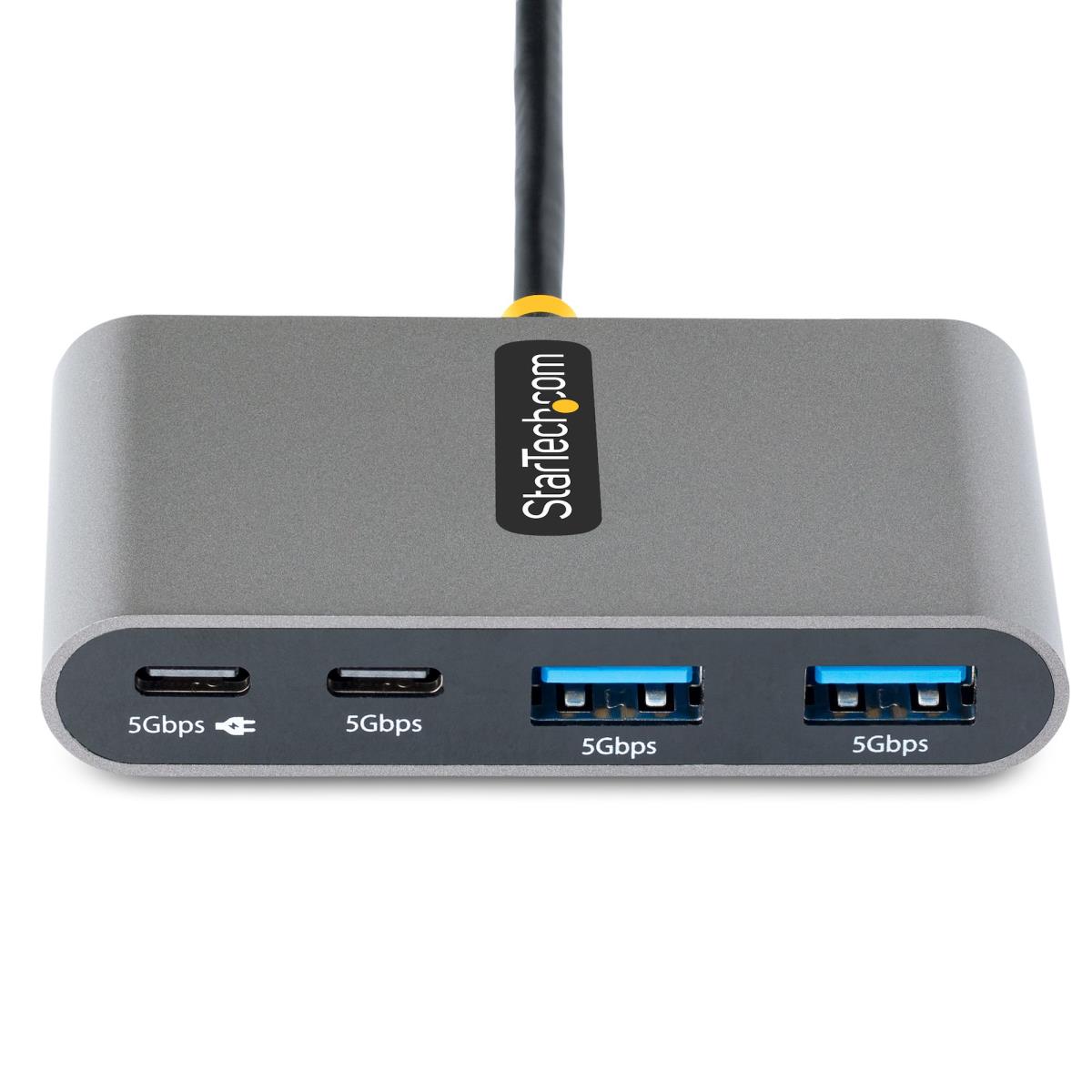 STARTECH.COM USB-c Hub Adapter - 4-port USB Portable Hub W/ USB-c Charging