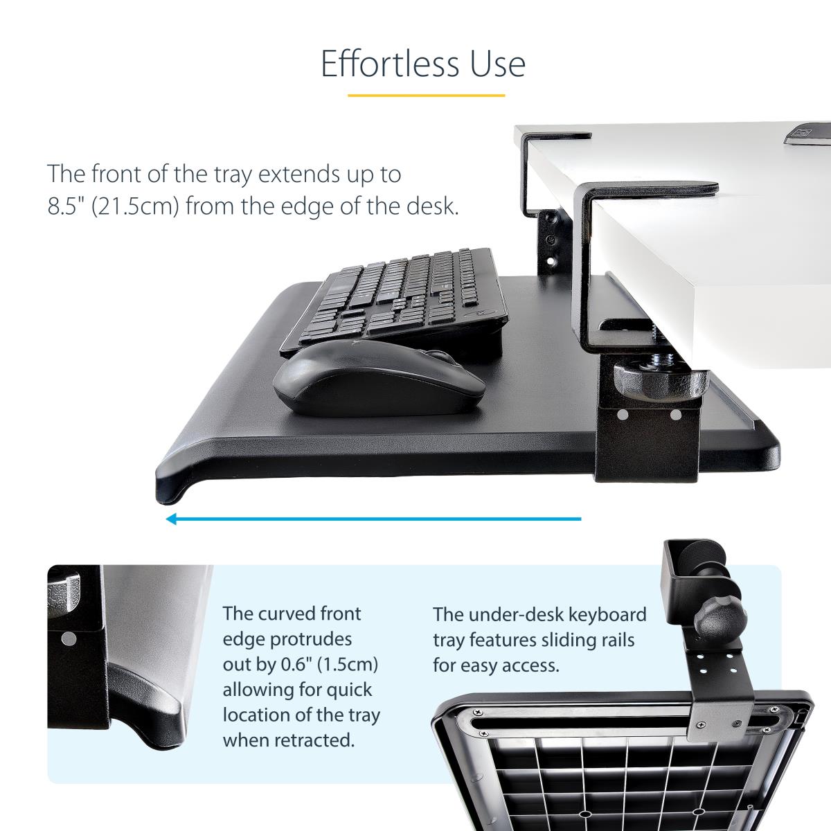 STARTECH.COM Under-desk Keyboard Tray - Three Height Options - Up To 26.