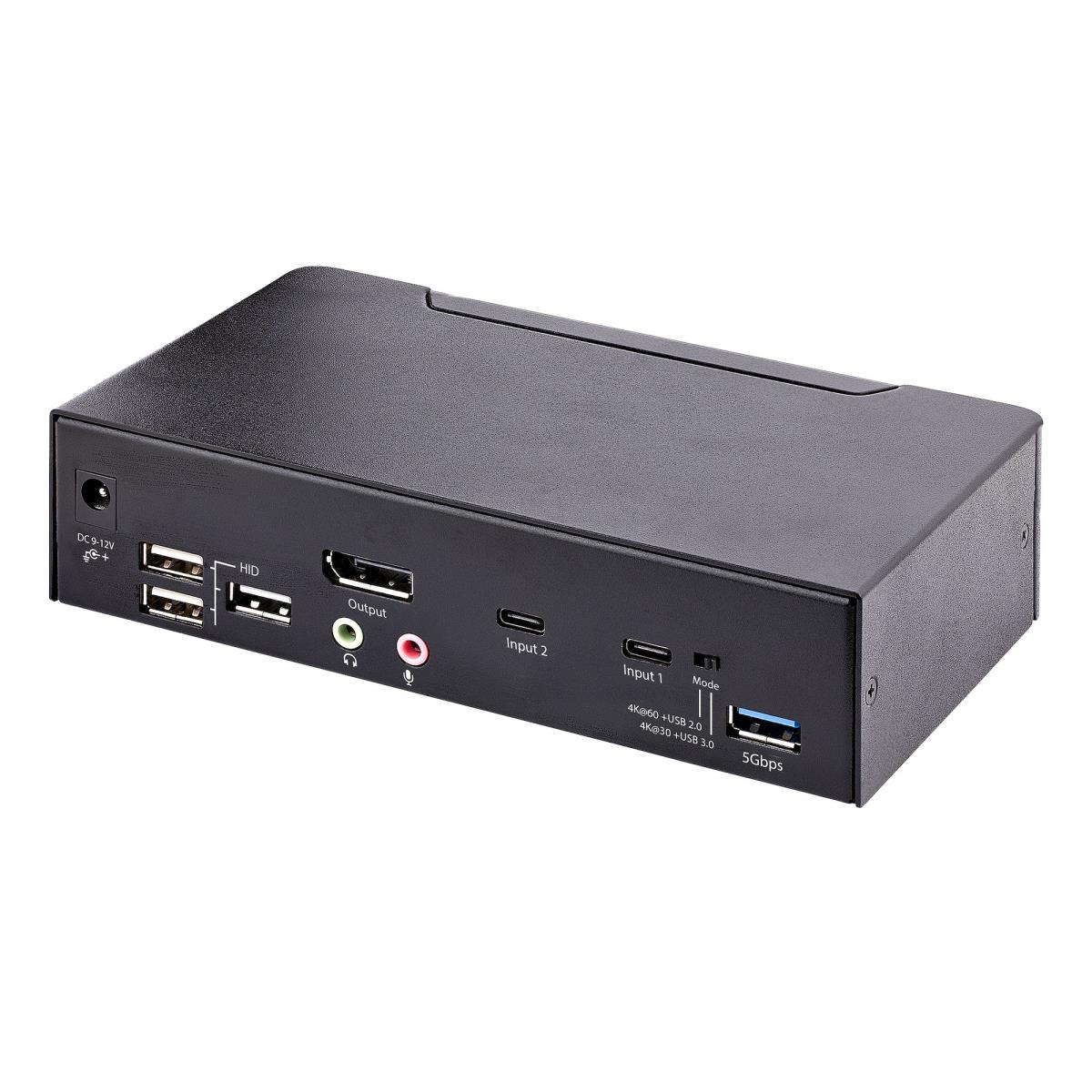 STARTECH.COM KVM Switch - 2 Port USB C Dp 4k 60hz 3.5mm And USB Audio