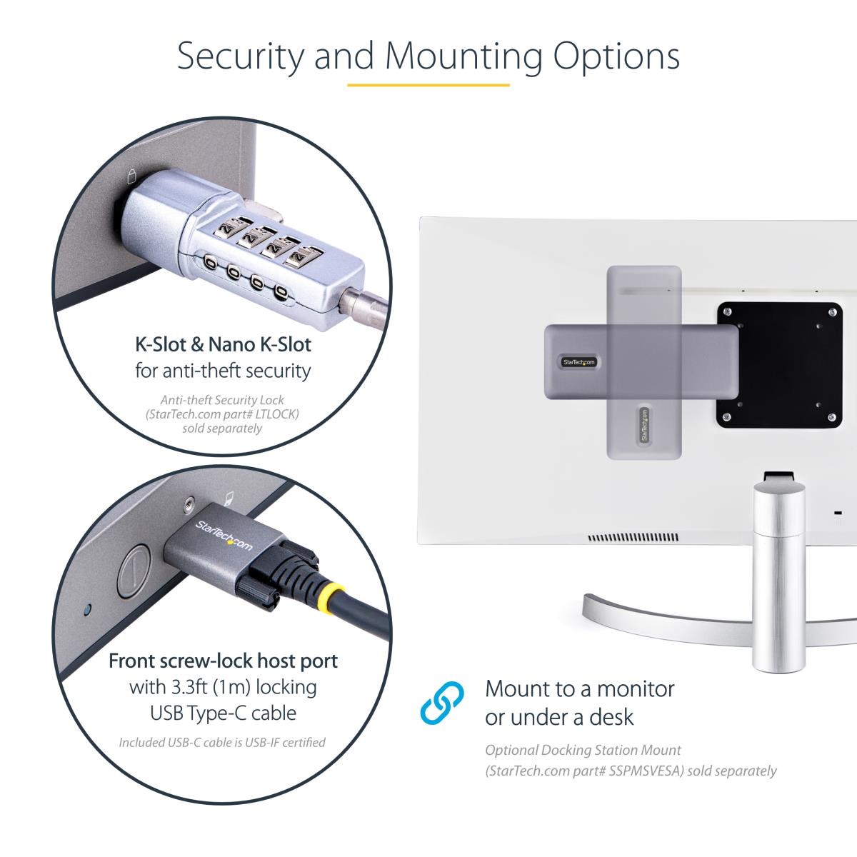 STARTECH.COM USB-c Docking Station - USB-c Hdmi Hub - 7 Port USB Dock