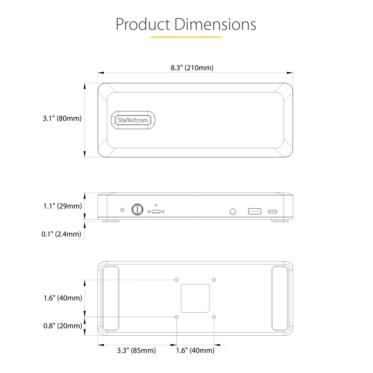 STARTECH.COM USB-c Docking Station - USB-c Hdmi Hub - 7 Port USB Dock
