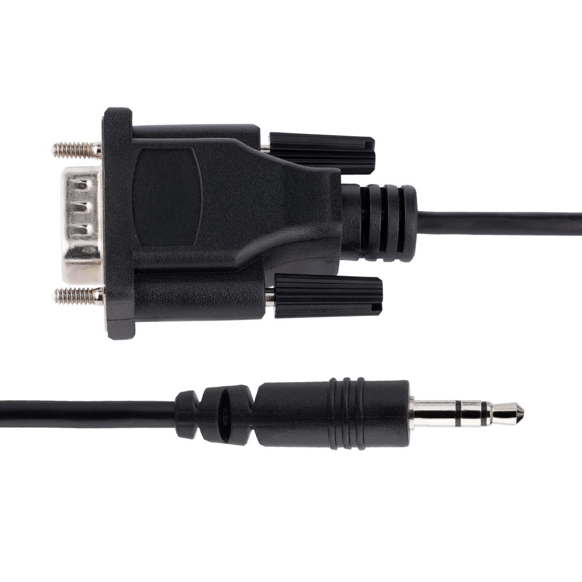 STARTECH.COM Serial Cable For Serial Device Configuration Rs232 Db9 Male To 3.5mm 1m