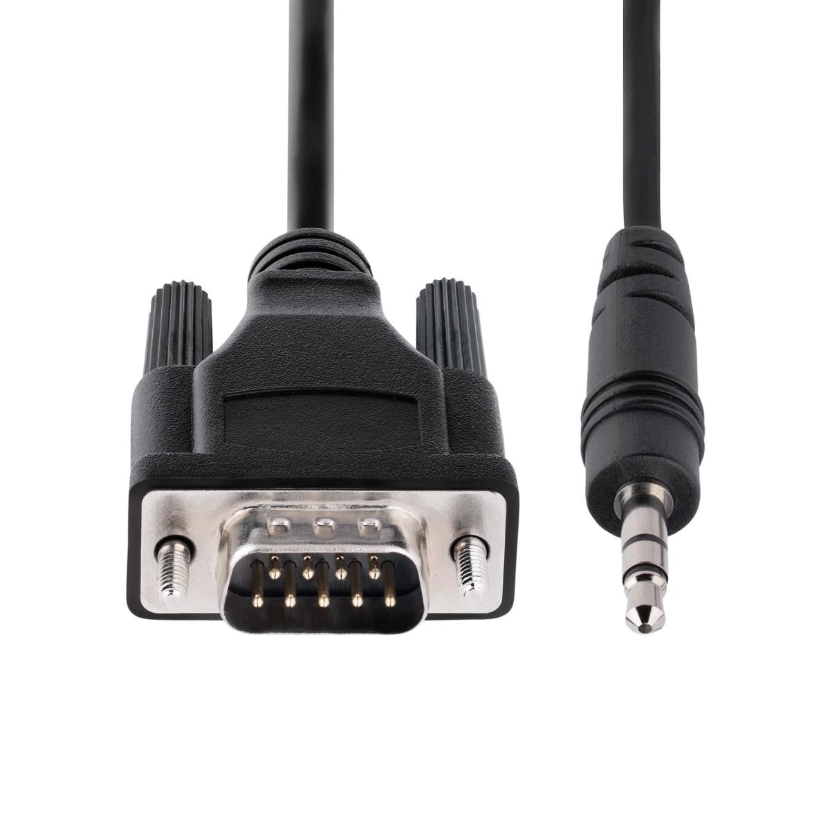 STARTECH.COM Serial Cable For Serial Device Configuration Rs232 Db9 Male To 3.5mm 1m